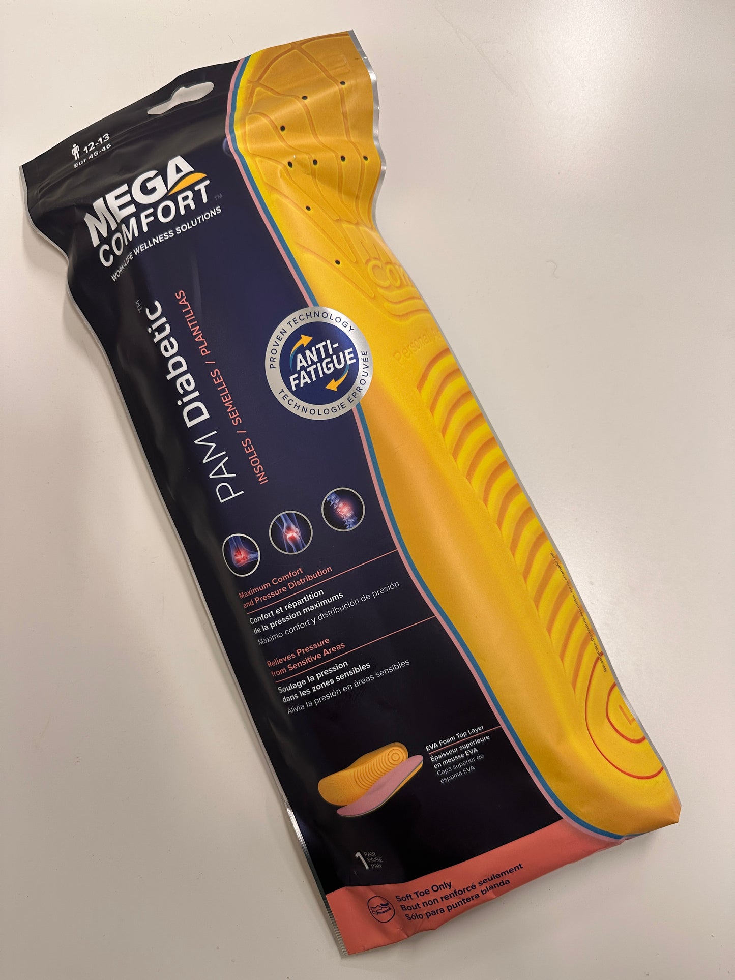 MEGA COMFORT Diabetic,  kaksikerroksinen memory foam- pohjallinen
